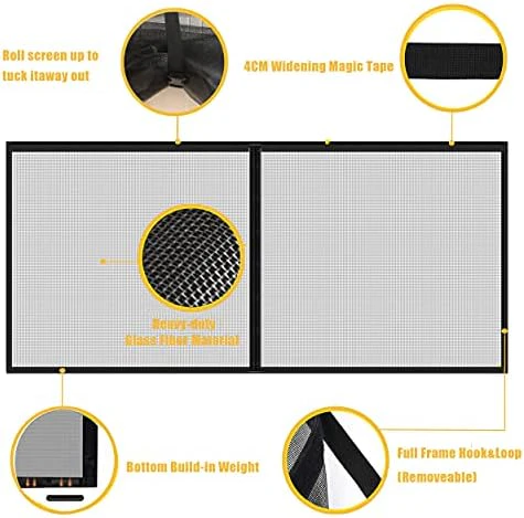 LIAMST Garage Door Screen for 9x7FT,1 Car Garage Doors- Reinforced Fiberglass Door Screen,Stronger High Energy Magnets , Magnetic Screen Door - Image 3