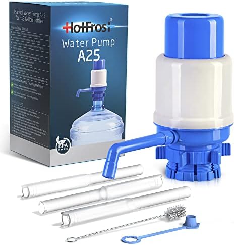 Manual Water Pump for 5 Gallon Bottle – Universal Fit for Crown Top and Screw Top Jugs - Adjustable Tubs, Protective Spout Cap, Cleaning Brush, BPA-Free Food-Grade Materials – 5 Gallon Water Pump - Image 4