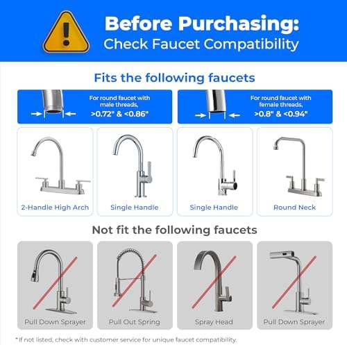 Waterdrop Water Filter for Sink Faucet, NSF Certified Water Purifier, 320 Gallon Tap Water Filter for Kitchen Sink, Reduces Chlorine, Lead-Free Material, Faucet Mount Water Filtration System 4 Filters - Image 2