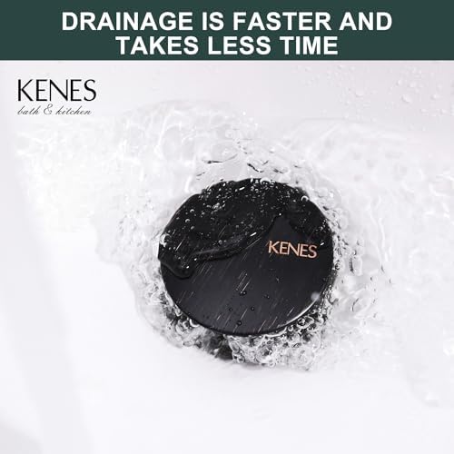 KENES Oil Rubbed Bronze Pop Up Sink Drain, Bathroom Vessel Lavatory Vanity Faucet Sink Drain Stopper, Sink Drain Assembly with Overflow Anti Clog Pop Up Drain - Image 5
