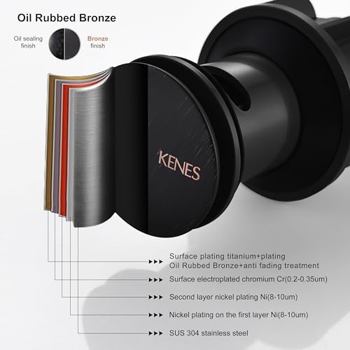 KENES Oil Rubbed Bronze Pop Up Sink Drain, Bathroom Vessel Lavatory Vanity Faucet Sink Drain Stopper, Sink Drain Assembly with Overflow Anti Clog Pop Up Drain - Image 8