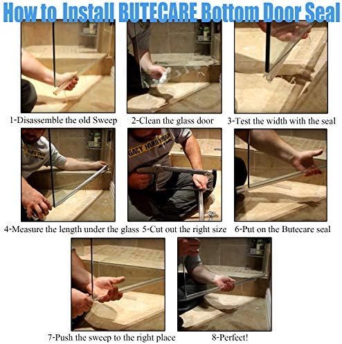 2-Pack Butecare Frameless Shower Door Bottom Seal for Glass Doors – Stop Shower Leaks and Create a Water Barrier (1/2” x 39”) - Image 7