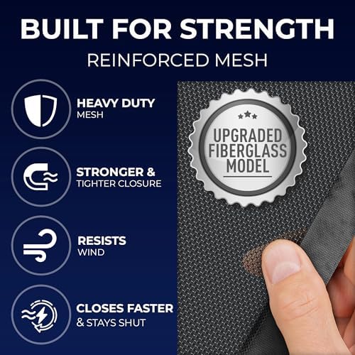 Flux Phenom Screen Door Mesh 38x82 Inch – Easy Install, Strong Magnet Strength, Pet Tested, Hands-Free Entry, Door Screen Magnetic Closure, Keeps Bugs Out - Image 5