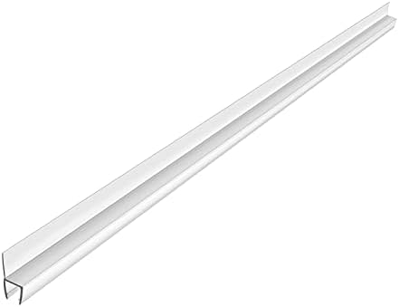 2-Pack Butecare Frameless Shower Door Side Seal Strip for 3/8" Glass Doors, Vertical Polycarbonate H-Jamb 180 Degree 78" Long - Image 2
