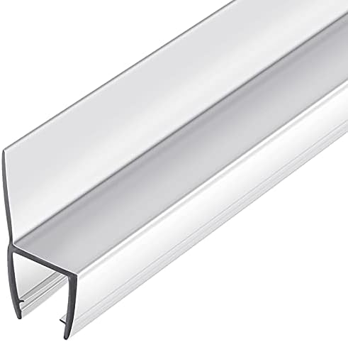 2-Pack Butecare Frameless Shower Door Side Seal Strip for 3/8" Glass Doors, Vertical Polycarbonate H-Jamb 180 Degree 78" Long - Image 3