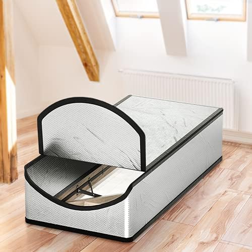 Attic Door Insulation Cover 25"x54"x11", Energy Saving Tent Attic Stairs Cover Ladder Pull Down Insulator, R-Value 15.5 Thicken Aluminum Foil Stairway Insulation with Zipper Fireproof - Image 7