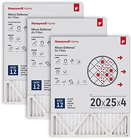 20x25x4 MERV 12, AC Furnace Air Filter, 3 PACK (CF200A1016-3PKAM) (Actual Dimensions: 19.9 x 24.9 x 4.38 in.)