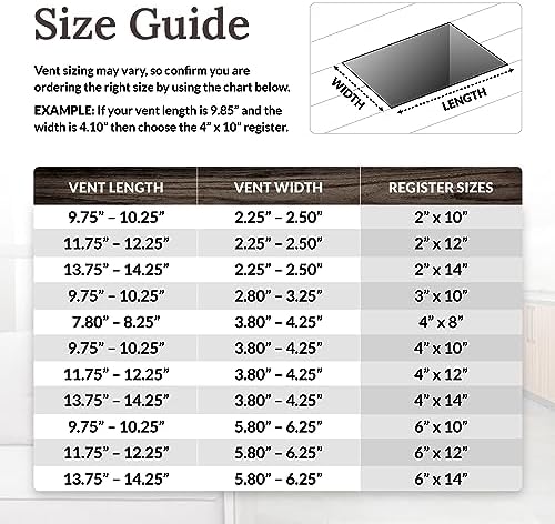 Decor Grates AJH414-BLK Oriental Floor Register, 4x14 Inches, Textured Black - Image 6