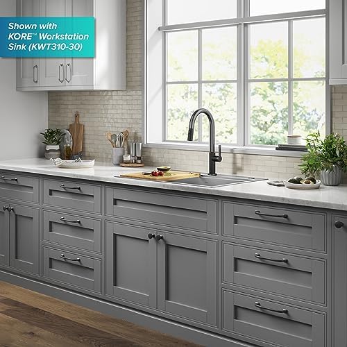 KRAUS Oletto High-Arc Single Handle Pull-Down Kitchen Sink Faucets in Spot Free Black Stainless Steel, Kitchen Faucets with Pull Down Sprayer, KPF-2820MBSFSB - Image 13