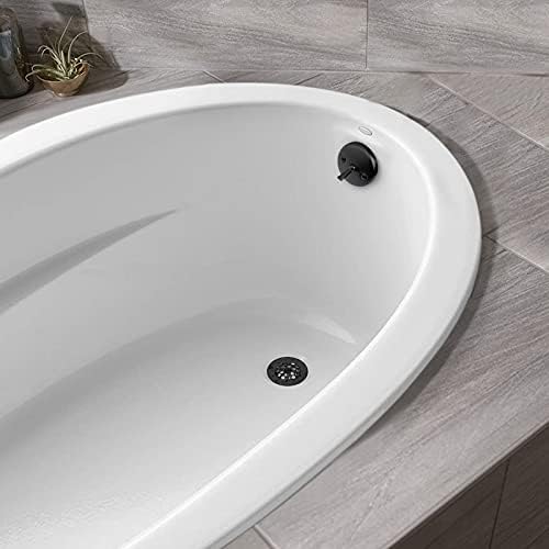 Matte Black Trip Lever Tub Trim Kit Set with Trip Lever Overflow Face Plate, No putty Gasket,Trip Lever Bathtub Drain with Strainer, Overflow and Matching Screws, No putty installation By Artiwell - Image 4