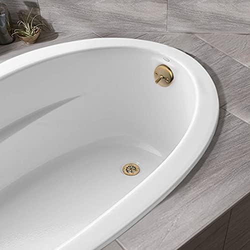 Champagne Bronze Trip Lever Tub Trim Kit Set with Trip Lever Overflow Face Plate, No Putty Gasket, Trip Lever Bathtub Drain with Strainer, Overflow and Matching Screws, No Putty Installation Artiwell - Image 4