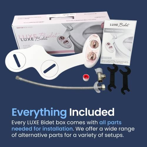 LUXE Bidet NEO 120 - Self-Cleaning Nozzle, Fresh Water Non-Electric Bidet Attachment for Toilet Seat, Adjustable Water Pressure, Rear Wash (Rose Gold) - Image 3