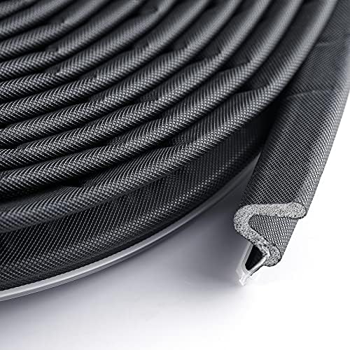 BBTO Weather Stripping Door Seal Strip Kerf Soundproof Strip V-Shaped Q Foam Weather Stripping Exterior Door Frame for Summer Windows Large Gap Seal and Easy Installation(40 Feet,Black) - Image 7