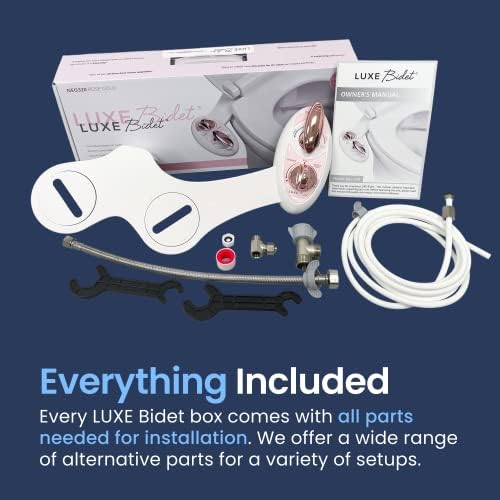 LUXE Bidet NEO 320 - Hot and Cold Water, Self-Cleaning, Dual Nozzle, Non-Electric Bidet Attachment for Toilet Seat, Adjustable Water Pressure, Rear and Feminine Wash, Lever Control (Rose Gold) - Image 2