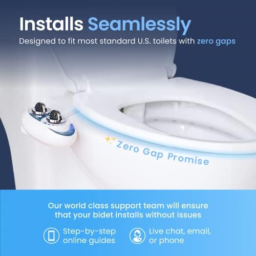 LUXE Bidet NEO 320 - Hot and Cold Water, Self-Cleaning, Dual Nozzle, Non-Electric Bidet Attachment for Toilet Seat, Adjustable Water Pressure, Rear and Feminine Wash, Lever Control (Rose Gold) - Image 4