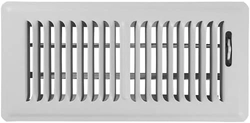 Cement Gray, 4x10, Premium Floor Register, All Steel Heavy Duty Vent Cover