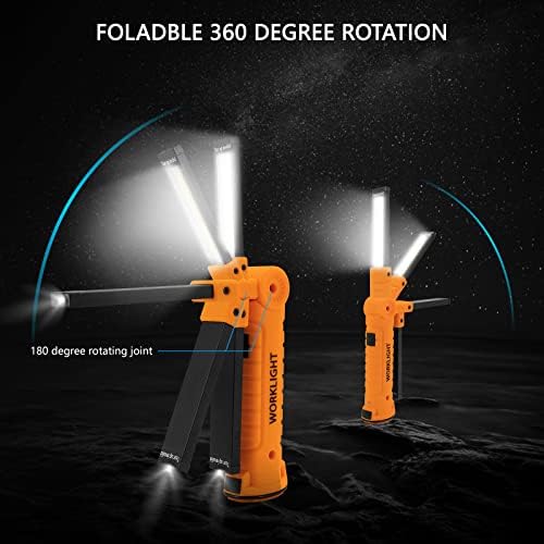 Tool Gifts for Men,Rechargeable LED Work Lights 2-Pack, Magnetic Base, Christmas Gifts for Him, Dad, Handyman - 5 Lighting Modes for Car Repair, Grill, Outdoor Use - Image 4