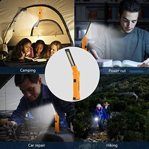 Tool Gifts for Men,Rechargeable LED Work Lights 2-Pack, Magnetic Base, Christmas Gifts for Him, Dad, Handyman - 5 Lighting Modes for Car Repair, Grill, Outdoor Use - Image 8