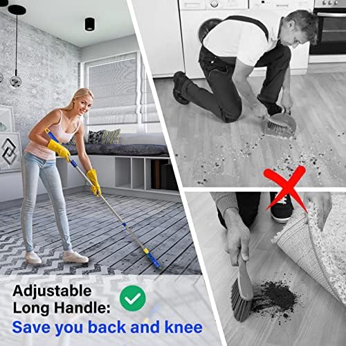 ITTAR Grout Brush with Long Adjustable Handle, Swivel Scrub Brush, V-Shape Grout Line Scrubber with Stiff Bristle for Deep Cleaning Tile Grout, Shower, Kitchen, Hard-to-Reach Corners - Image 5