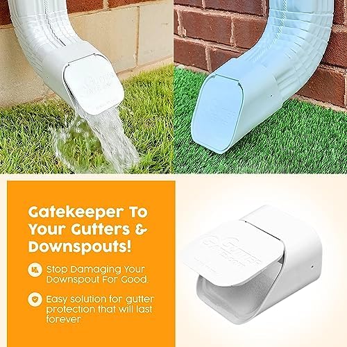 The Original GutterGate 3"x4" for Type-A Downspouts (White) (Made in The USA) - Image 6