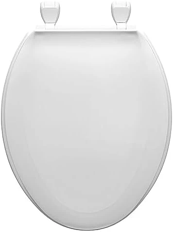 Centoco Elongated Toilet Seat, Closed Front with Cover, Residential, Plastic, Made in the USA, DSAZAM1600-001, White - Image 3