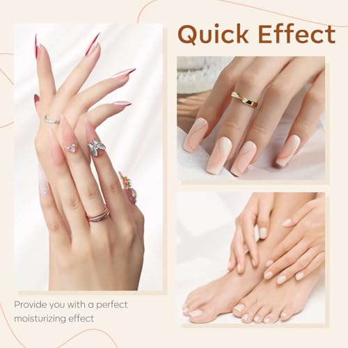 modelones Cuticle Cream, Ultra-Hydrating Nail Care for Damaged Nails Organic Jojoba Oil Vitamin E, Cuticle Non-greasy Dry Cracked Cuticles 15ML - Image 4