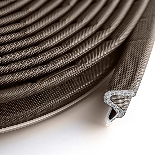 BBTO Weather Stripping Door Seal Strip Kerf Soundproof Strip V-Shaped Q Foam Weather Stripping Exterior Door Frame for Summer Windows Large Gap Seal and Easy Installation(40 Feet,Brown) - Image 7