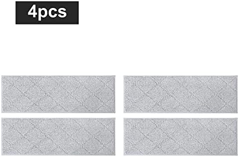 COSY HOMEER Edging Stair Treads Non-Slip Carpet Mat 28inX9in Indoor Stair Runners for Wooden Steps, Edging Stair Rugs for Kids and Dogs, 100% Polyester TPE Backing (4pc, Grey) - Image 9