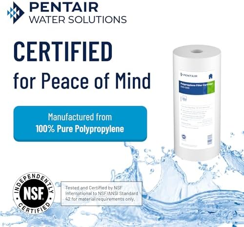 Pentair Pentek DGD-5005 Big Blue Water Filter, 10-Inch Whole House Sediment Filter Cartridge Replacement, Dual-Gradient Density Spun Polypropylene, 10" x 4.5", 5 Micron, Pack of 8 - Image 3
