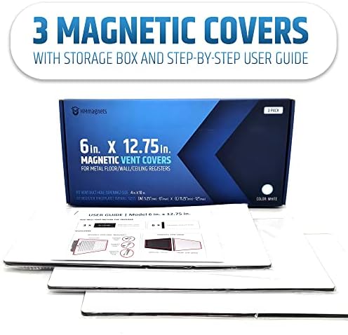 Powerful Magnetic Vent Covers (3-Pack) That Will Never Fall Off (Upgraded Design) - for Sealing Floor/Wall/Ceiling Registers of Width 5.25" to 6", Length 11.25" to 12" | Vent Not Included | White - Image 7