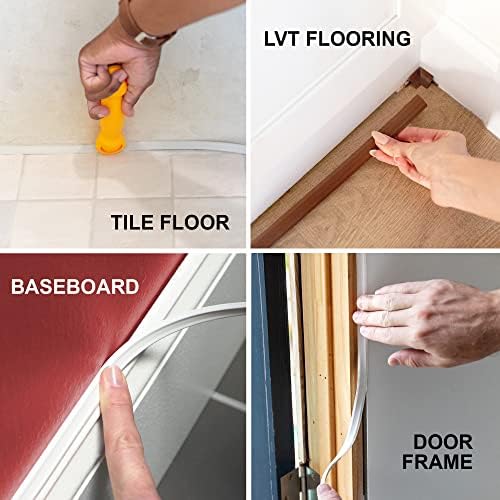 InstaTrim The Original Flexible Trim - 50ft White 1/2" Wide Caulk Tape - Adhesive Trim with Many Uses Including Caulking for Bathtubs, Sinks, Counters, Tile, Floors - Made in USA - Image 5