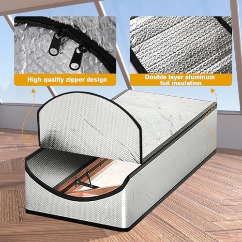 Attic Stairway Insulation Cover - Premium Energy Saving Attic Stairs Door Ladder Insulator Pull Down Tent with Zipper 25 in x 54 in x 11In (Attic Cover + Installation Tool) - Image 2