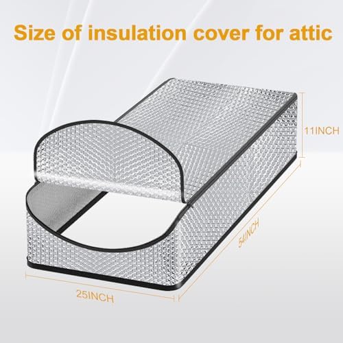 Attic Stairway Insulation Cover - Premium Energy Saving Attic Stairs Door Ladder Insulator Pull Down Tent with Zipper 25 in x 54 in x 11In (Attic Cover + Installation Tool) - Image 6