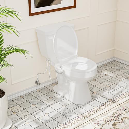 PIKETS Bidet Attachment for Toilet, Dual Nozzle (Frontal and Rear Wash) Non-Electric Fresh Water Bidet Toilet Seat Attachment with Nozzle Self Cleaning, Adjustable Water Pressure (White) - Image 6