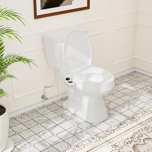 PIKETS Bidet Attachment for Toilet, Dual Nozzle (Frontal and Rear Wash) Non-Electric Fresh Water Bidet Toilet Seat Attachment with Nozzle Self Cleaning, Adjustable Water Pressure (Black) - Image 6