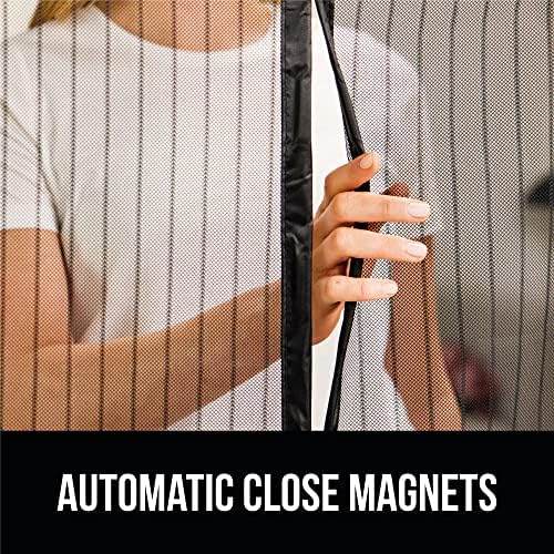GORILLA GRIP Magnetic Screen Door, Hands Free Mesh Curtain Keeps Bugs and Mosquitos Out, Automatic Magnet Closure, Heavy Duty Patio Sliding Dog Doors Cover, Window Screen Protector, Black 38x82 - Image 4