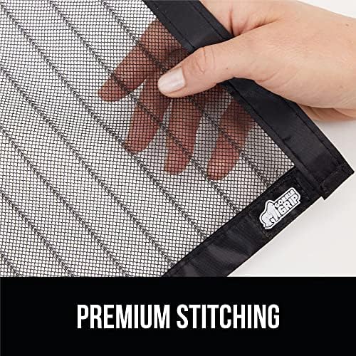 GORILLA GRIP Magnetic Screen Door, Hands Free Mesh Curtain Keeps Bugs and Mosquitos Out, Automatic Magnet Closure, Heavy Duty Patio Sliding Dog Doors Cover, Window Screen Protector, Black 38x82 - Image 9