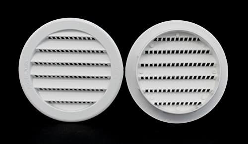 3" Round Plastic Louver Soffit Air Vent Reptile Screen Grille Cover (16, White) - Image 6