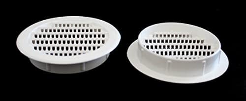 3" Round Plastic Louver Soffit Air Vent Reptile Screen Grille Cover (16, White) - Image 9