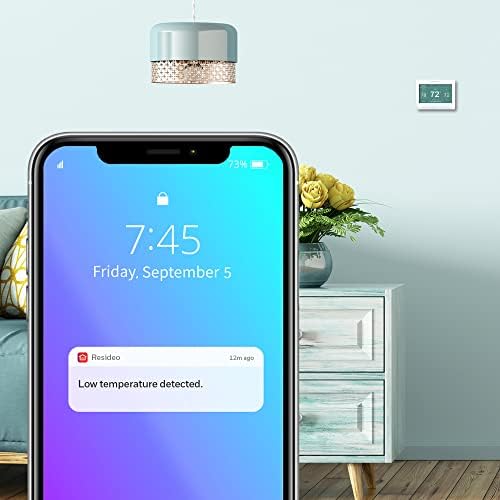 Honeywell Home Smart Color Wi-Fi Programmable Touch Screen Thermostat, Energy Star, Alexa Ready, White - C-Wire Required, Not Compatible with Line Volt Heating, RTH9600WF - Image 9