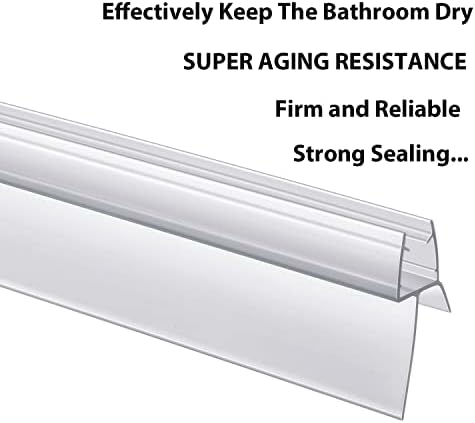 2-Pack Butecare Frameless Shower Door Bottom Seal with Long Sweep for Glass Doors – Stop Shower Leaks and Create a Water Barrier (1/4” x 36”) - Image 6