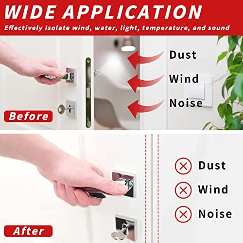 50 Feet D-Shape Rubber Weather Stripping Door Seal Strip, Fingwerk Self-Adhesive Backing Door Weatherstripping for Door Frame Insulation Large Gap, Easy Cut to Size with Tailor Scissors(Black) - Image 2