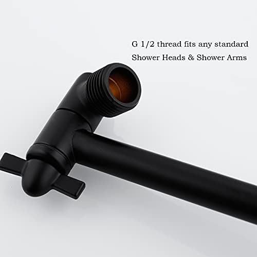Black Shower Arm, Shower Head Extender Arm with Universal Connection to Shower Heads, Anti-Leak Tool-Free Installtion, Shower Exetension (5 Inch, Matte Black) - Image 5