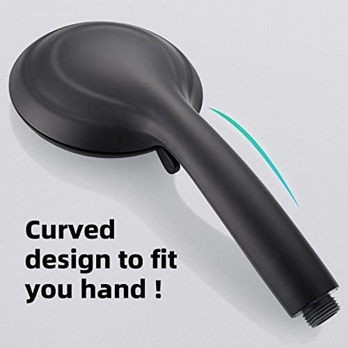 Cobbe 8 Functions Shower Head with handheld, High Pressure Shower Head Set with Hose Adjustable Bracket Rubber Washers (Matte Black) - Image 8