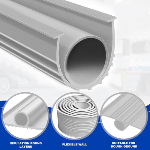 DGSL Garage Door Seals Bottom Rubber，Weather Stripping Sealing Strip Replacement,Universal Weatherproof Threshold Buffering (Grey, 10 Ft,) - Image 2
