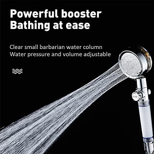ANTOWER High Pressure Handheld Showerhead with filters Vortex hydro jet Turbo Propeller 360 Degrees Rotating Easy Install(I-Blue) - Image 4