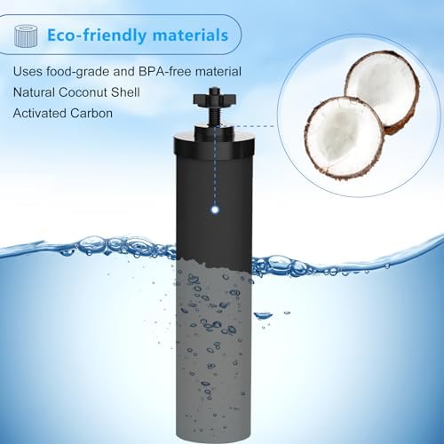 NSF/ANSI 42 Certified Black Purification Elements, for BB9-2® Water Filters Replacement, Compatible with Berkey Gravity Filtration System, Replacement for Berkey Black Filter, Pack of 2 - Image 3