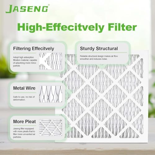 12x12x1 AC Furnace Air Filters,(4-Pack) MERV 8 Dust Defense, JASENG MPR 600 Pleated HVAC Replacement Air Filter (exact dimensions: 11 3/4"x11 3/4"x3/4") - Image 4