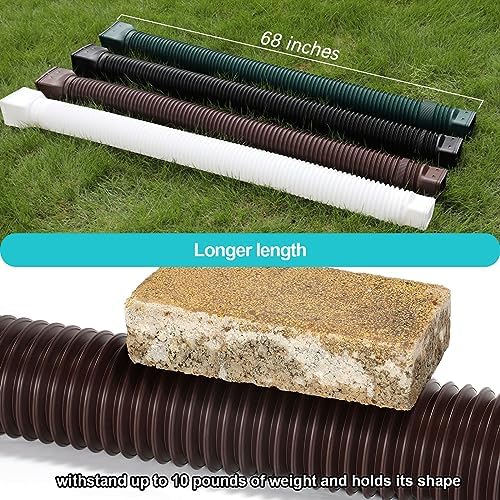 Brown 2-Pack Rain Gutter Downspout Extensions Flexible, Drain Downspout Extender,Down Spout Drain Extender, Gutter Connector Rainwater Drainage,Extendable from 21 to 68 Inches - Image 3