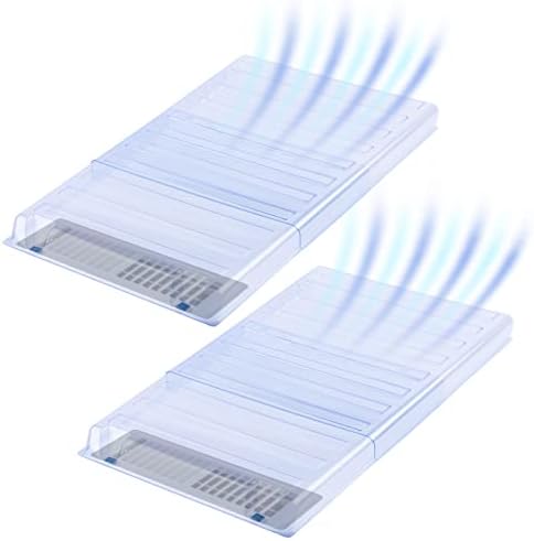 Under Furniture Magnetic Vent Extender, 1.0mm Thick Premium Material, Fits Floor Registers 10" and 12" Wide, Adjusts from 17" to 33" Long, 2 Pack